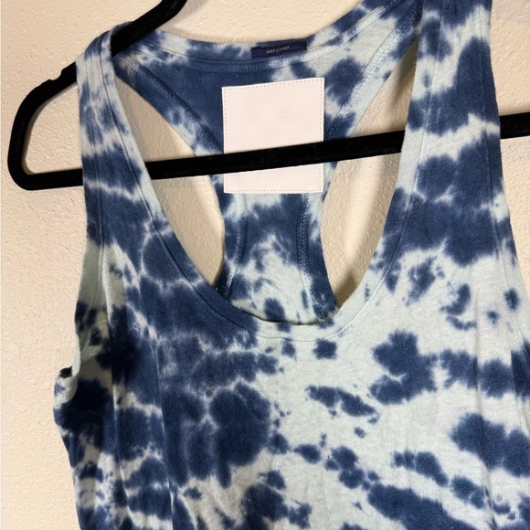 Mother Superior Breezy Scoop Neck Racerback Blue Tie Dye Cropped Tank XS - Picture 2 of 9